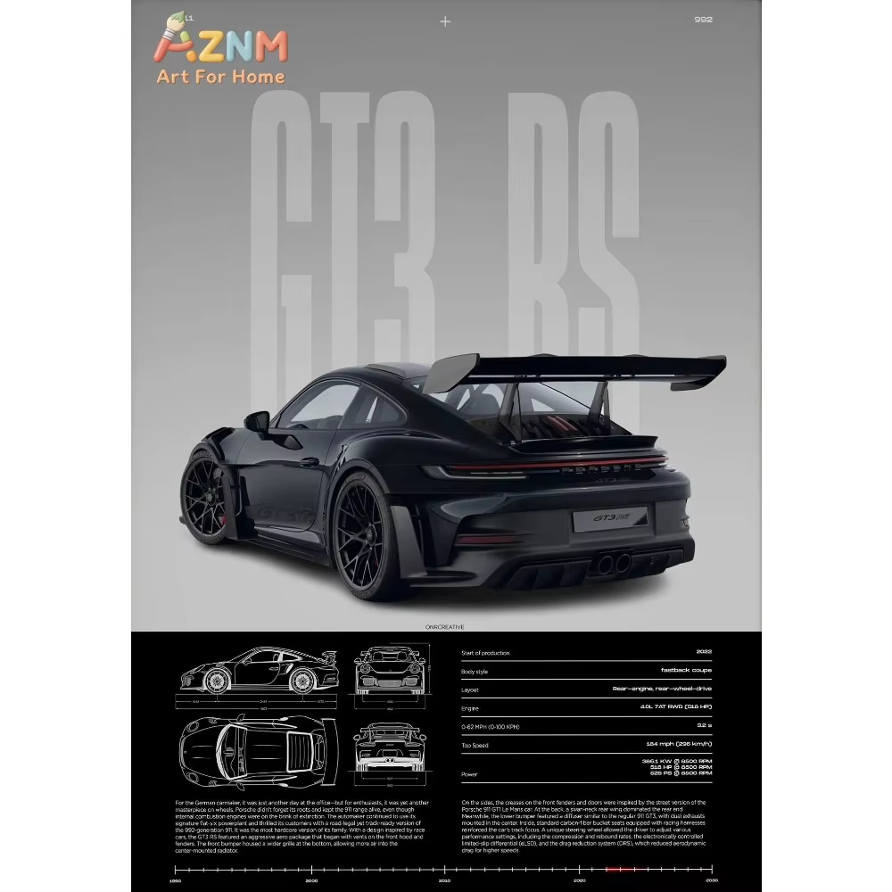 Car Accessories For Inside - 1 Buah Poster Supercar Mobil Sport