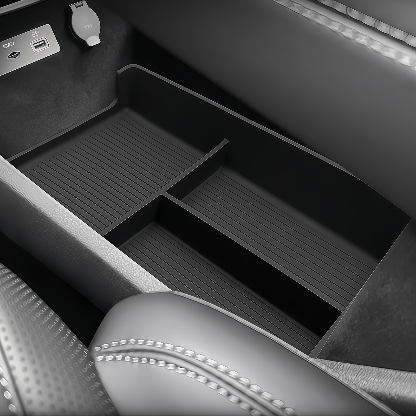 Car Accessories For Inside - Baki Penyimpanan Bawah Konsol Tengah untuk